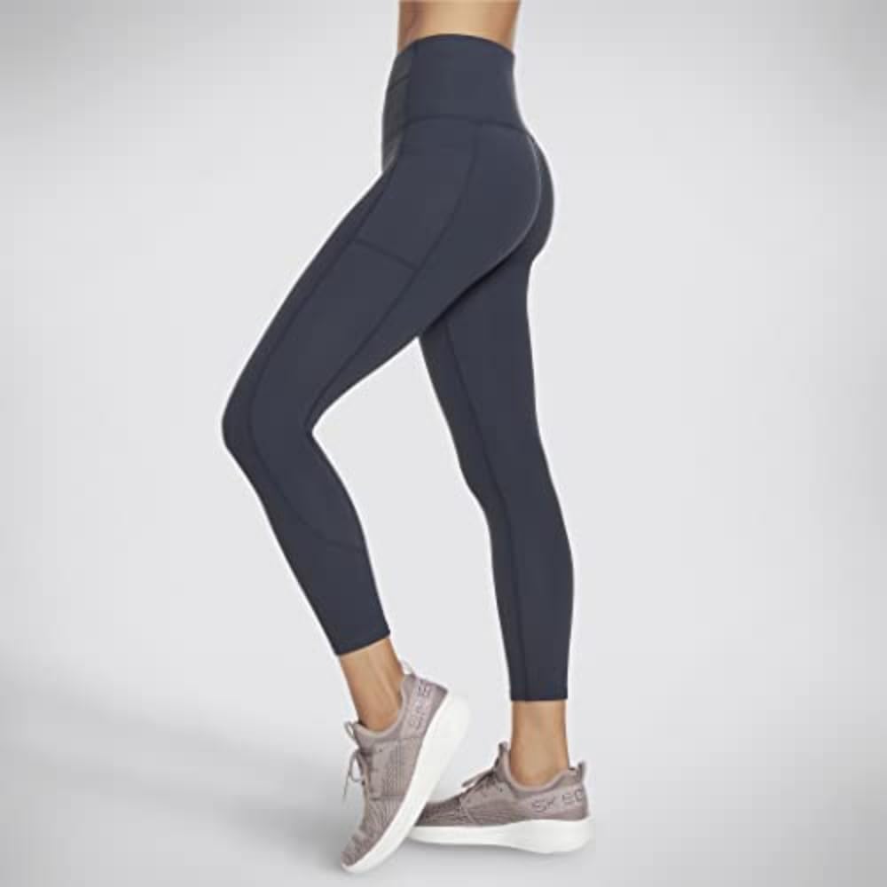 Skechers Women's Go Walk High Waisted 7/8 Legging, Navy, Large