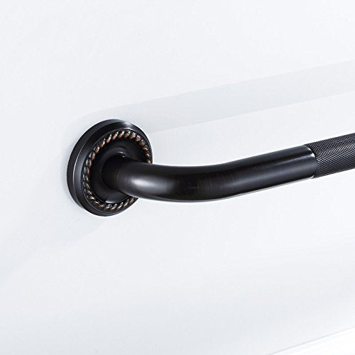700Brass 40cm Grab Bar Featuring Anti-Slip Handrail, Solid Brass, Oil Rubbed Bronze, Heavy-Duty Construction Armrest, Bathroom Bathtube Shower Safety Rail