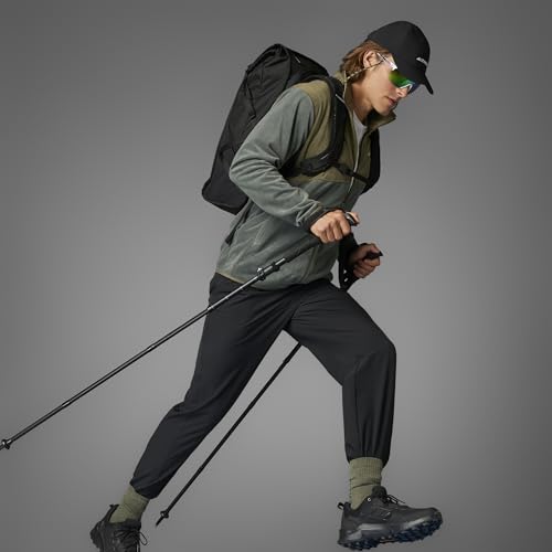 adidas Mens Terrex Multi Full-Zip Fleece Hiking Jacket,Ivy/Olive Strata,Medium