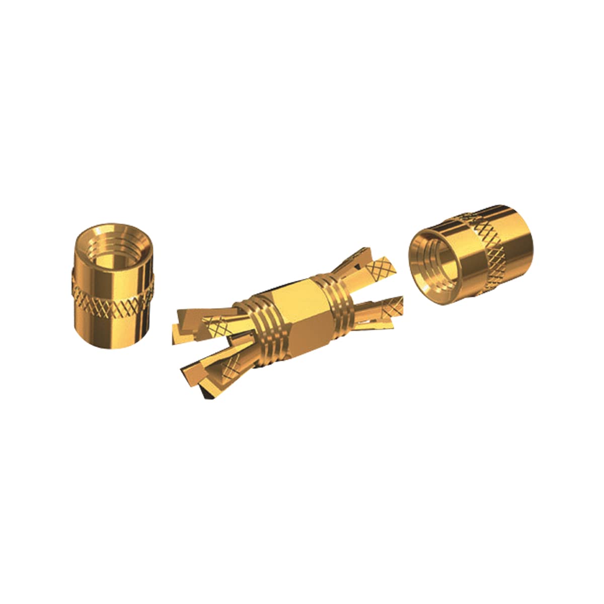 Shakespeare PL-258-CP-G Marine Center Pin Spice Connector, Gold
