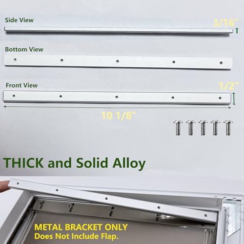 2 PCS Large Replacement Bracket for PetSafe Dog Door Replacement Flaps - Aluminium Alloy Dog Door Flap Bracket - Easy Installation with Screws