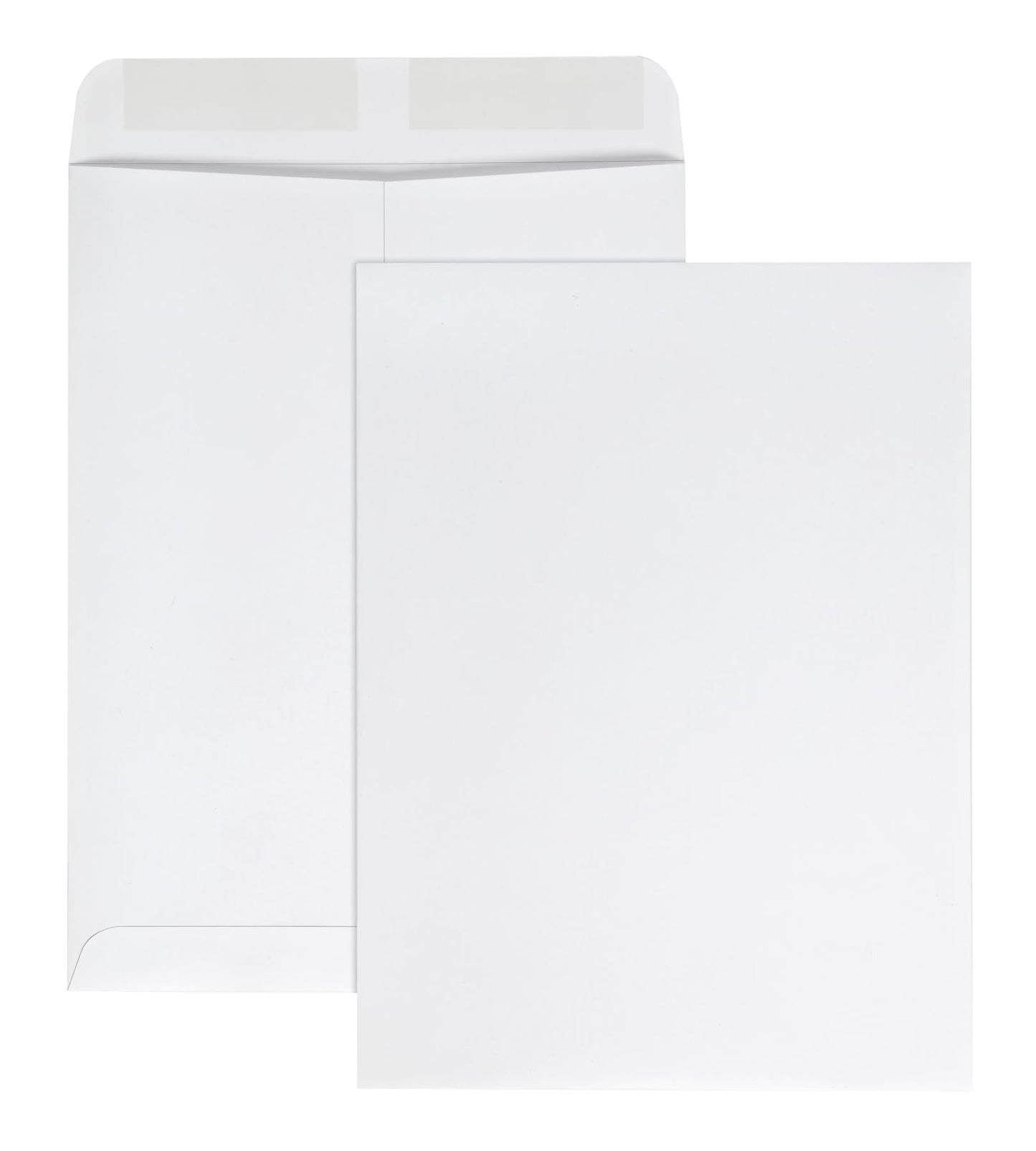 Staples Kraft Catalogue Envelopes with Gummed Flaps - 9" x 12" - White - 100 Pack