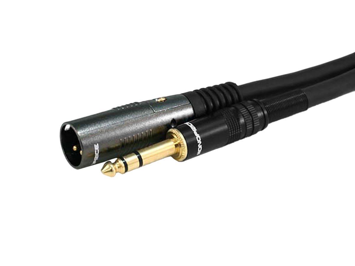 Monoprice 6ft Premier Series XLR Male to 1/4inch TRS Male 16AWG Cable (Gold Plated)