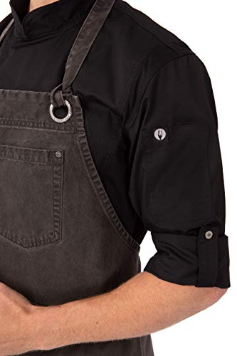 Chef Works Unisex Dorset Bib kitchen aprons, Pewter, One Size US