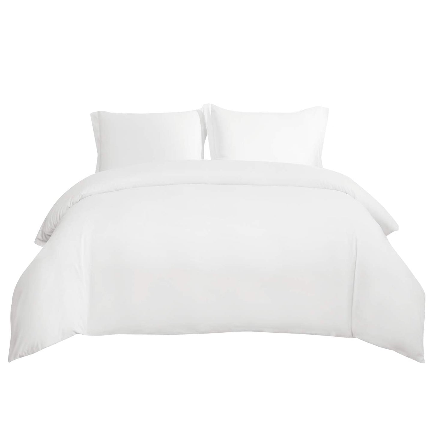 Bedsure Duvet Cover King Size - Extra Soft Double Brushed Microfiber Bedding Set with Zipper Closure for Kids, 3 Pieces, Includes 1 Duvet Cover King (104"x90") & 2 Pillow Shams, NO Comforter, White