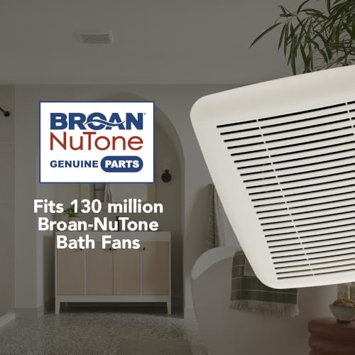 Broan-NuTone BKR60 QuickKit Ultra-Quiet Bath Fan Replacement Motor and Cover/Grille, 60 CFM, 20% more power, White