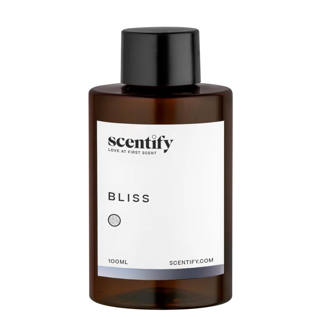 Bliss Aroma Oil Scent for Oil Diffusers by Scentify - Luxurious Aroma Oil with Eucalyptus, Bergamot, Tea & Powdery Scents - Relaxing Aromatherapy Diffuser Fragrance Non-Toxic & Pet-Friendly 3.4 oz…