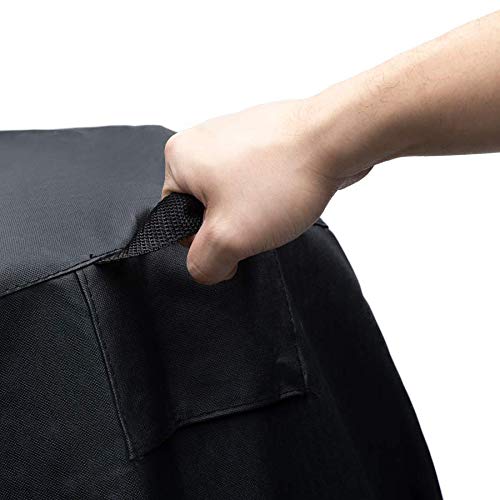 GrillSpot BBQ Grill Cover | 80 Inch, Universal Fit - All Season Protection, Durable with Handles and Straps, Black