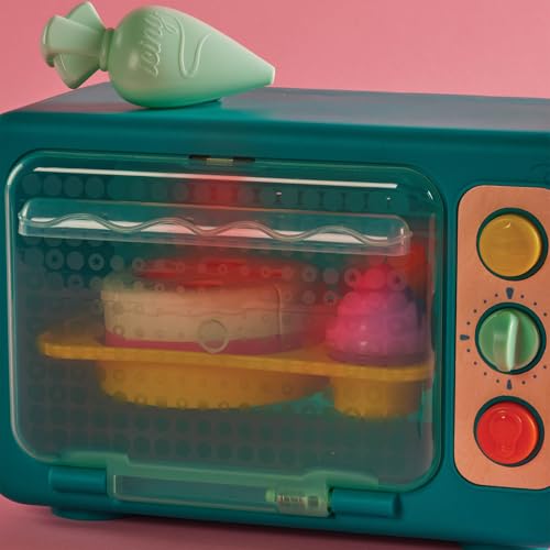 B. toys – Play Oven Set – 22 Pieces Cake Baking Playset – Pretend Cupcake Decorating – Lights & Sounds – 3+ Years– Mini Chef – Bake – a – Cake Playset
