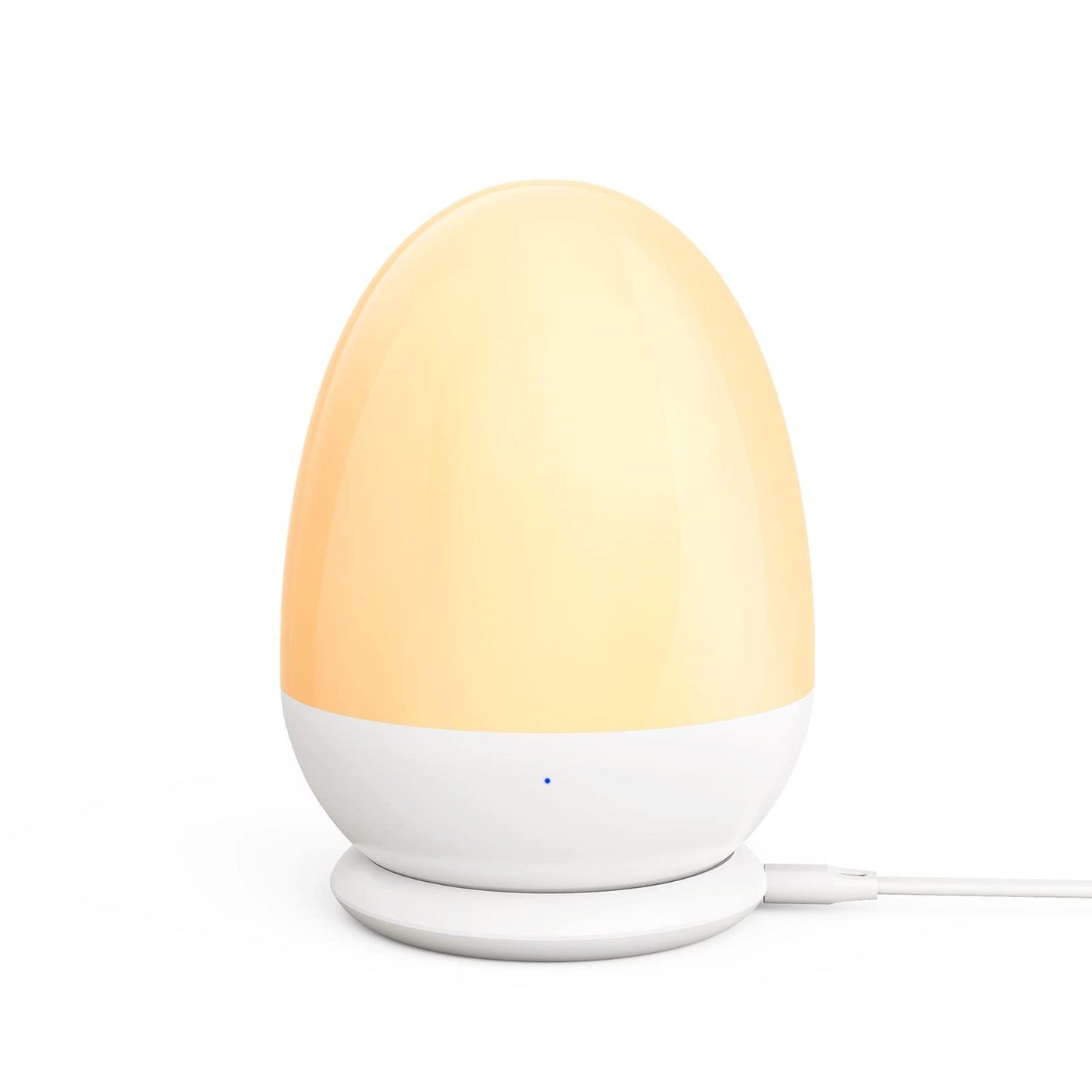 Night Light for Kids, JolyWell Baby Night Light Rechargeable with Stable Charging Pad, Egg Night Light for Nursery, Kids Night Light for Breastfeeding, 1h Timer & Touch Control, White