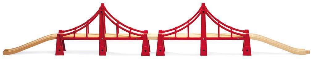 BRIO World - 33683 Double Suspension Bridge | 5 Piece Toy Train Accessory for Kids Age 3 and Up