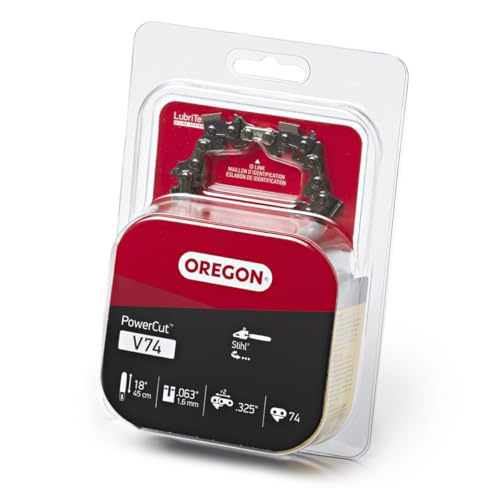 Oregon PowerCut Saw Chain 18 in. 0.063 Gauge 0.325 in. Pitch Chainsaw Chain, 74 Drive Links