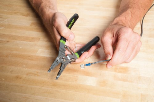 Greenlee 1955-SS Pro Stainless Wire Stripper, Cutter and Crimper Curve, 10-18AWG, 7.5-Inches