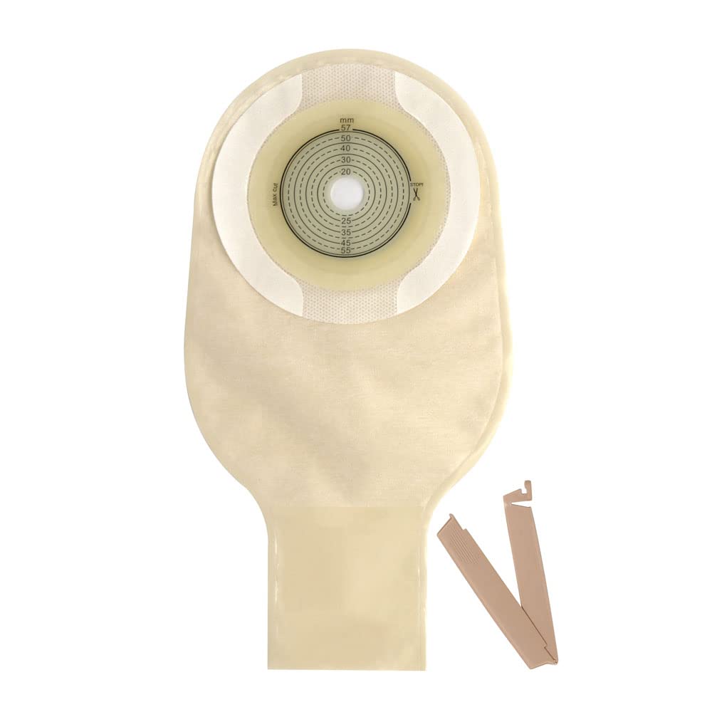 20PCS Colostomy Bag,Colostomy Supply, One Piece Drainable Ostomy Bag for Colostomy Ileostomy Stoma Care (Cut-to-Fit)