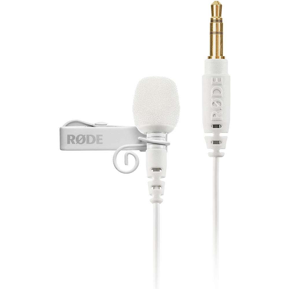Rode Lavalier GO Professional-Grade Wearable Microphone, White, (LAVGOW)
