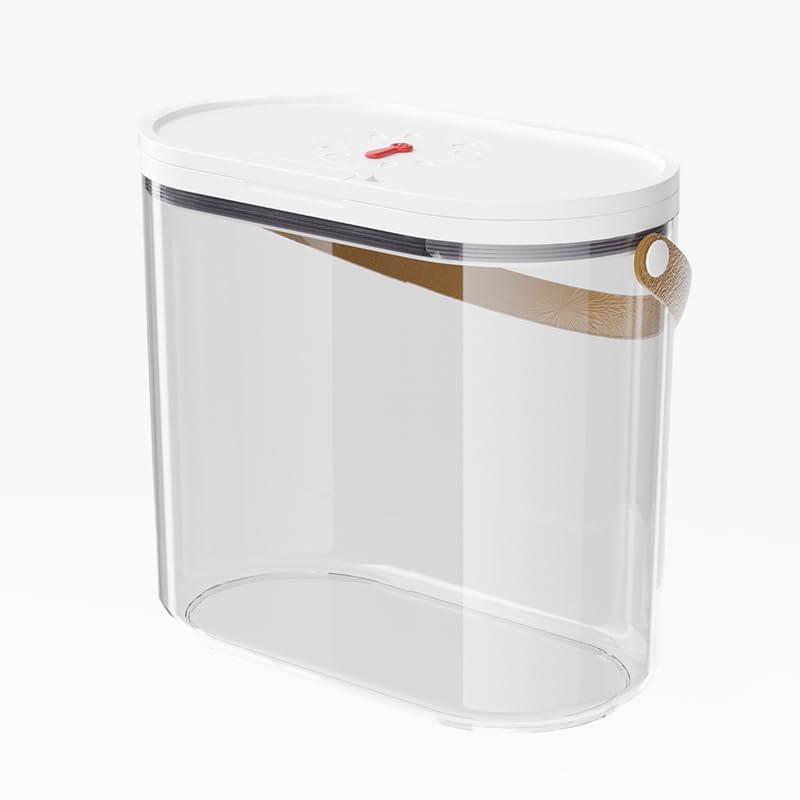 EPWIOR Pet Food Storage Container with Scoop, Flip-up Lid Airtight Container Transparent Dog Food Storage with for Cat & Cat Food Air Tight Food Container (6L)