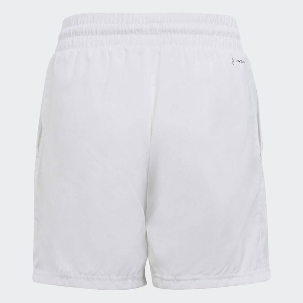 adidas Boys Club Tennis 3-Stripes Shorts, White, X-Small