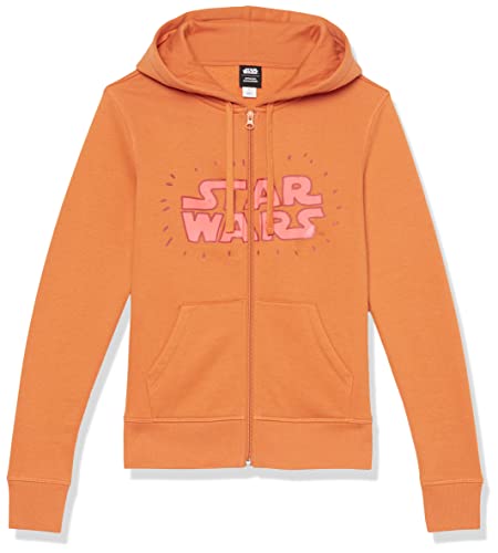 Amazon Essentials Disney | Marvel | Star Wars | Princess Women's Fleece Full-Zip Hoodie Sweatshirts (Available in Plus Size), Star Wars Logo, X-Large