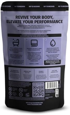 3 Pack Bundle: Coach Soak Recovery Bath Soak, Epsom Salt Bulk, Bath Salts Bulk in 3 Pack Bundle, Total of 9 Pounds (Eucalyptus, Lavender, Citrus)