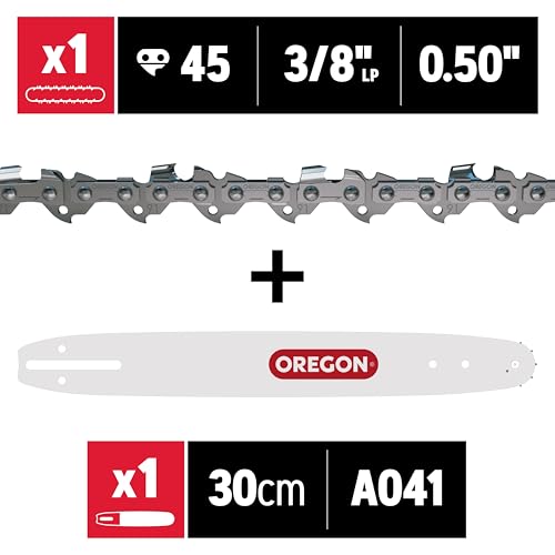 Oregon AdvanceCut Bar and Chain Combo 12 in. Bar A041 Tail Mount, S45 Chain, 0.050 Gauge 3/8 in. Low Profile Chain