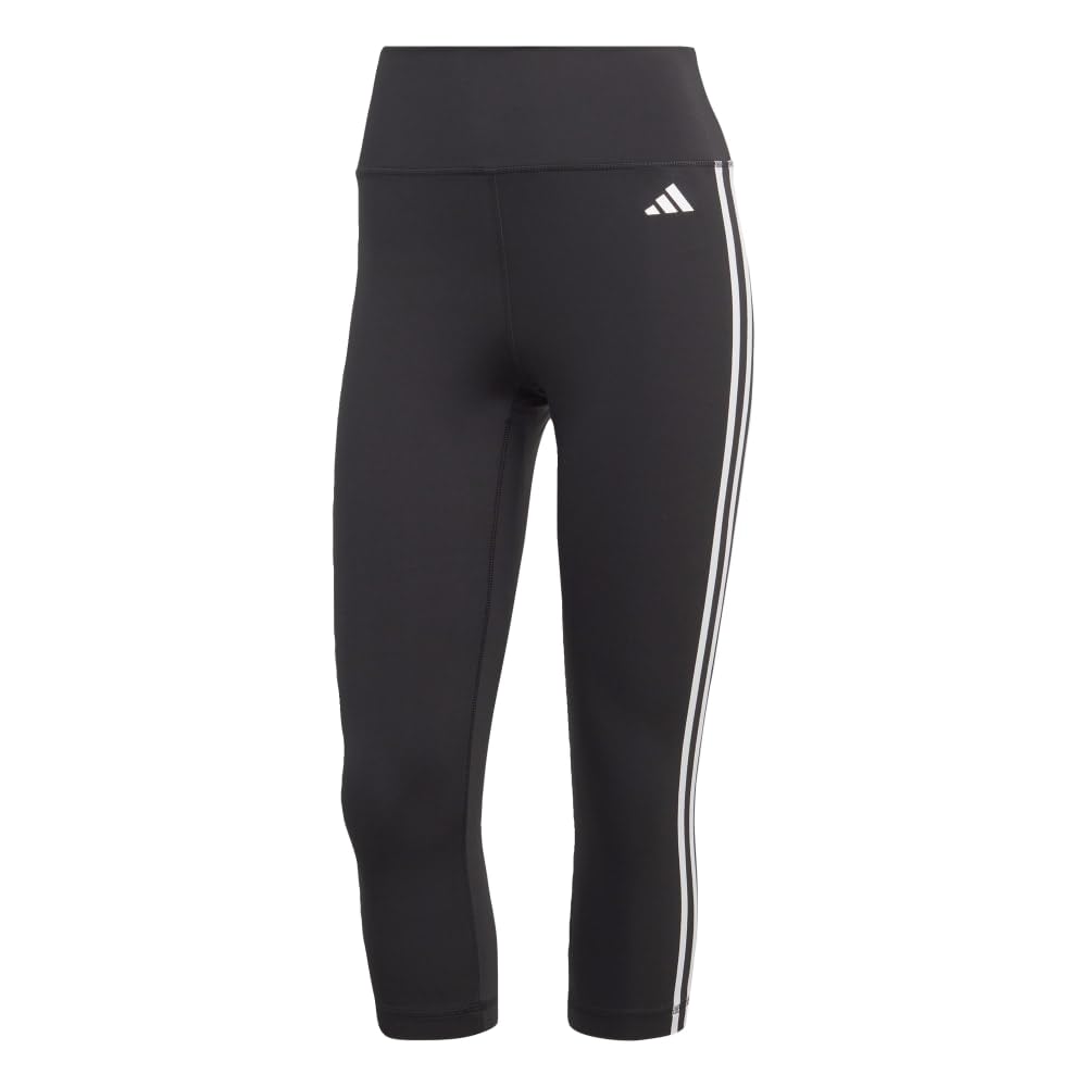 adidas Womens ADIDAS Training Essentials 3-Stripes HIGH Waisted 3/4 Black XS