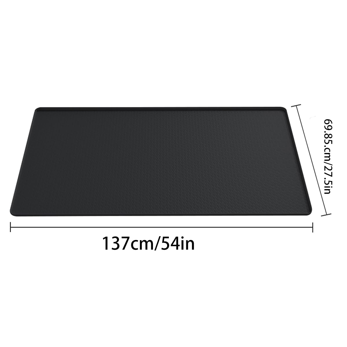 54 x 27.5" Washer and Dryer Covers for the Top, Non Slip Silicone Mat for Washing Machine and Dryer Top Protector, Dust-Proof Washer & Dryer Cover Pad for Laundry Room Kitchen Home (Black)