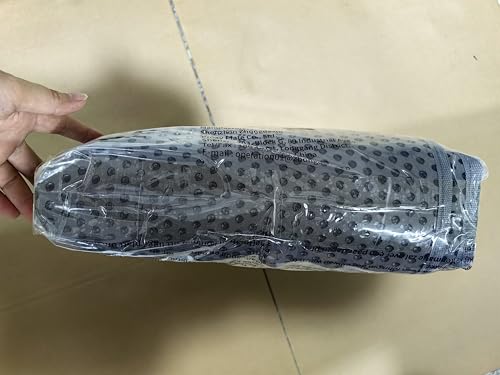 Garoopion Cat Litter Mat, 90 x76 cm Cat Litter Box Mat, EVA Waterproof Trapper, Honeycomb Double Layer Catcher, Easy to Clean, Gray, 1 Side Connected