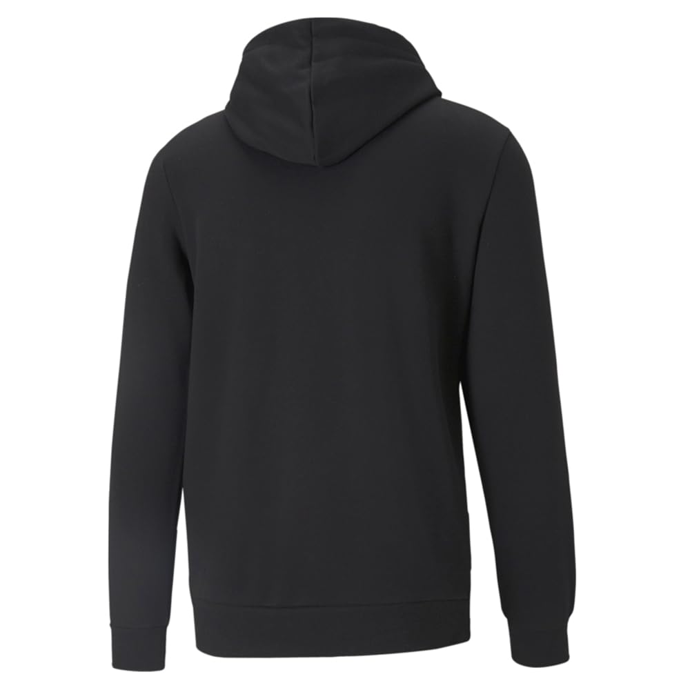 PUMA Men's Essentials Big Logo Fleece Hoodie, Cotton Black, Small