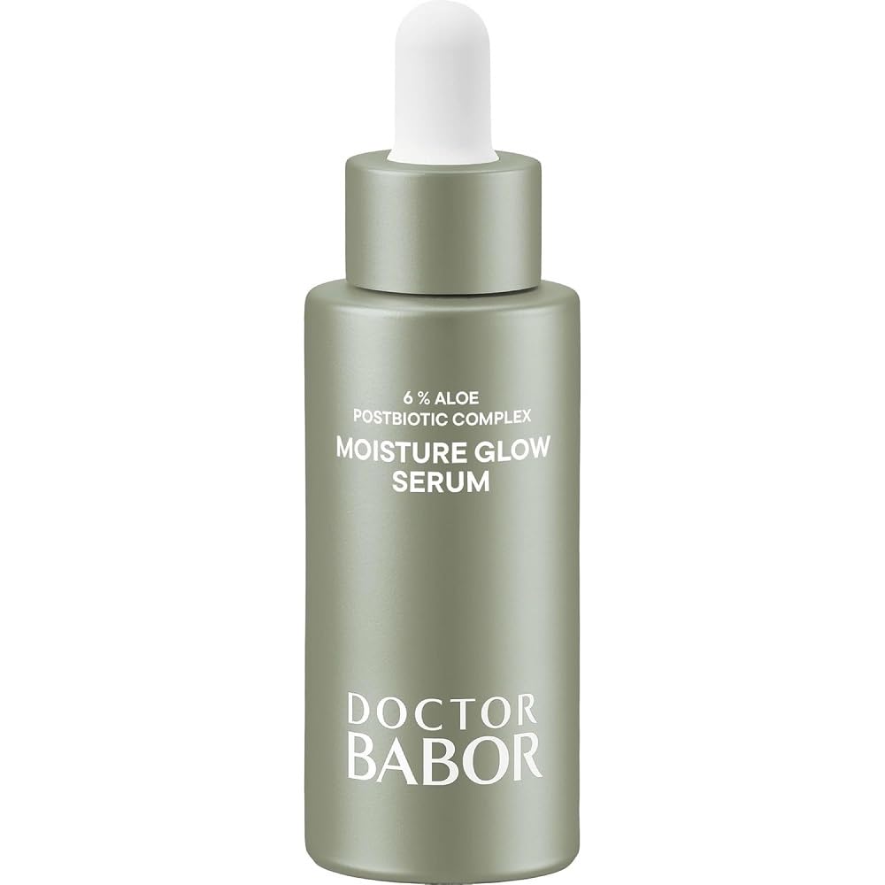 BABOR Microbiomic Moisture Glow Serum, Probiotic Face Serum with Light Reflecting Pigments to Give Skin Radiant Glow, Hyaluronic Acid & Aloe Vera for Plump Moisturized Skin, 1 oz