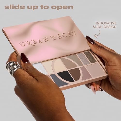 Urban Decay Naked Shaped Eyeshadow Palette - Multi-Use Neutral Eye & Face Palette, 14 Crease & Transfer-Resistant Shades, Up to 16 HR Wear, Sculpting Creams, Defining Powders, Shimmer Highlighters
