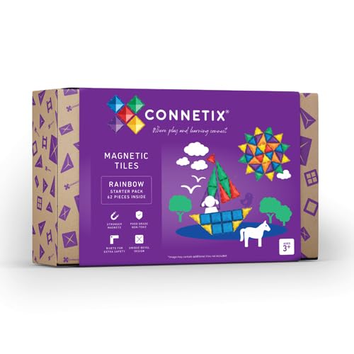 CONNETIX Rainbow Starter Pack, 62 Pieces