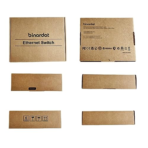 Binardat 8 Port 10 Gigabit SFP Managed Switch, Support 1G SFP and 10G SFP+ Module, 160Gbps Bandwidth, L3 Web/CLI Managed, Metal Fanless Fiber Network Switch