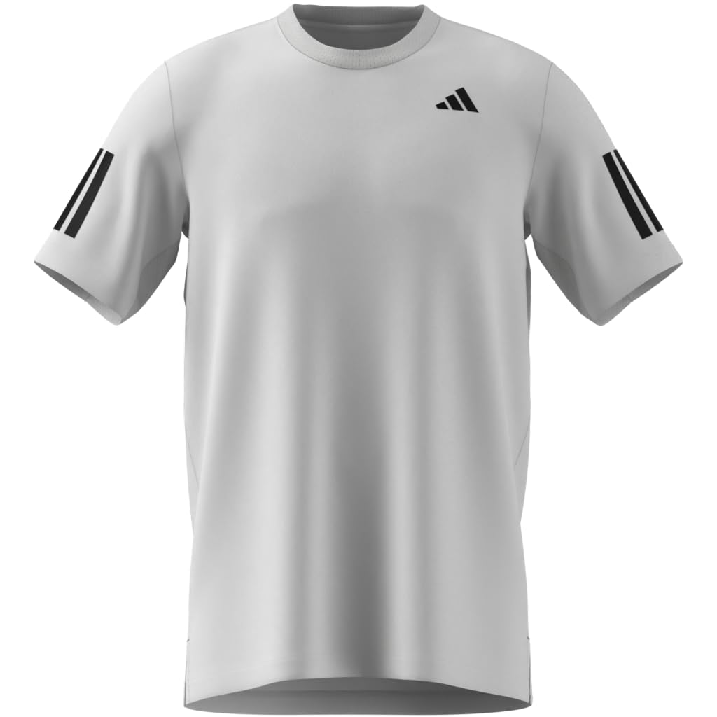 adidas Men's Club Tennis Climacool 3-Stripes T-Shirt, White, X-Large