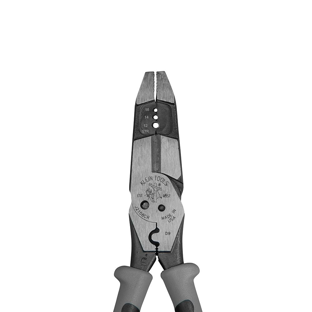 Pliers, Hybrid Multi Purpose Tool with Crimper, Bolt Shearing Holes & Stripper Klein Tools J215-8CR
