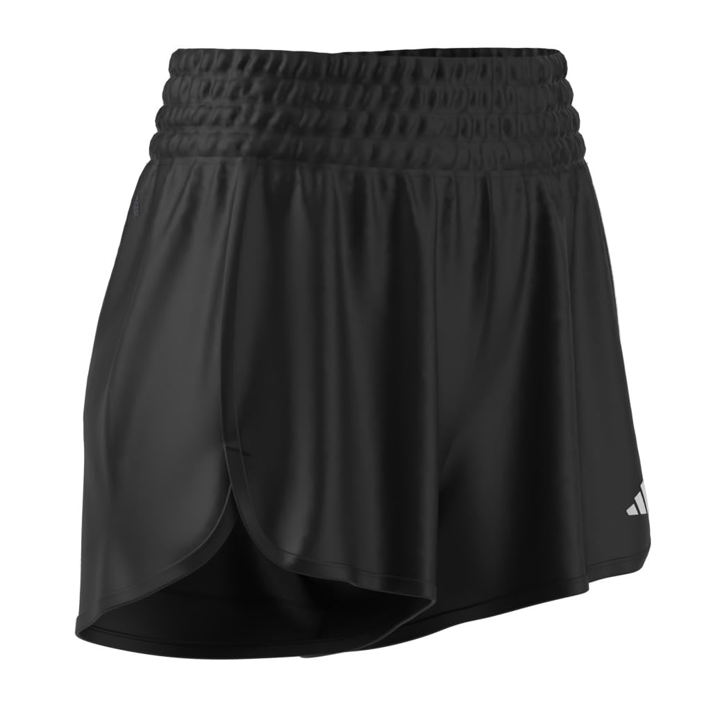 adidas Women's Pacer Essentials Knit High-Rise Shorts, Black, Medium/5" Inseam