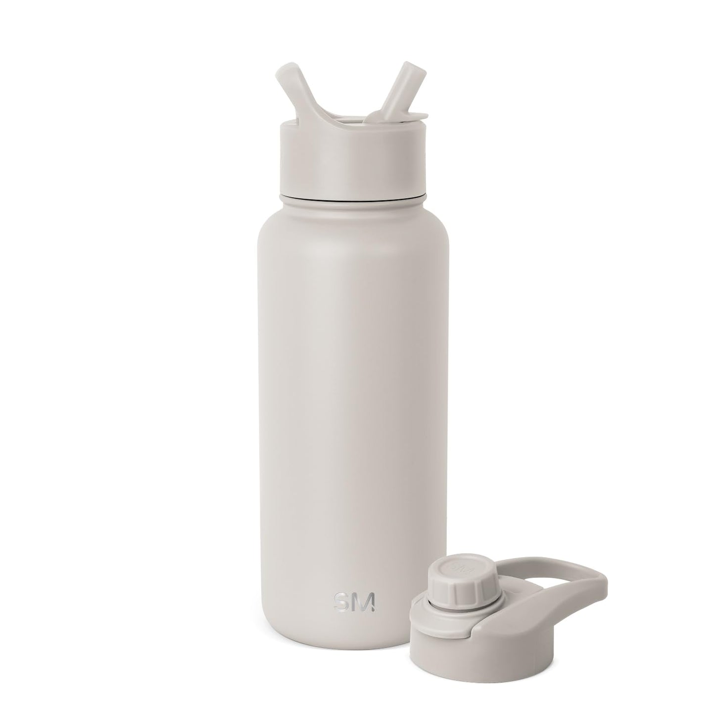 Simple Modern Water Bottle with Straw and Chug Lid | Insulated Stainless Steel for Sports Gym | Summit Collection | 32oz | Almond Birch