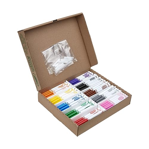 Crayola Fine Line Marker Bulk Classpack, 10 Colours, 200 Count, Arts & Crafts