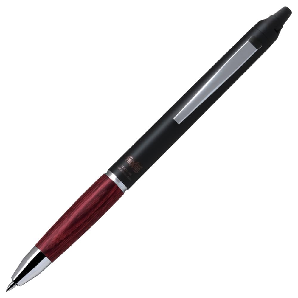 Pilot FriXion Ball Knock Zone, Slide Clicker Retractable Erasable Gel Ink Pen, Fine Point 0.5mm, Deep Red, Refillable Water-Based Gel Ink (Black), LFBKZ-2SEF-DR