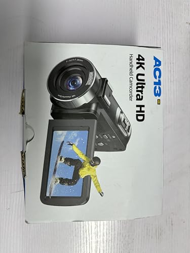 Camcorder 4K 30fps Video Camera 42MP YouTube Vlogging Camera 18x Digital Zoom Cam Corder with 3.0" 270° Rotation Screen Remote Control 32G SD Card 2 Batteries for Wedding Travel