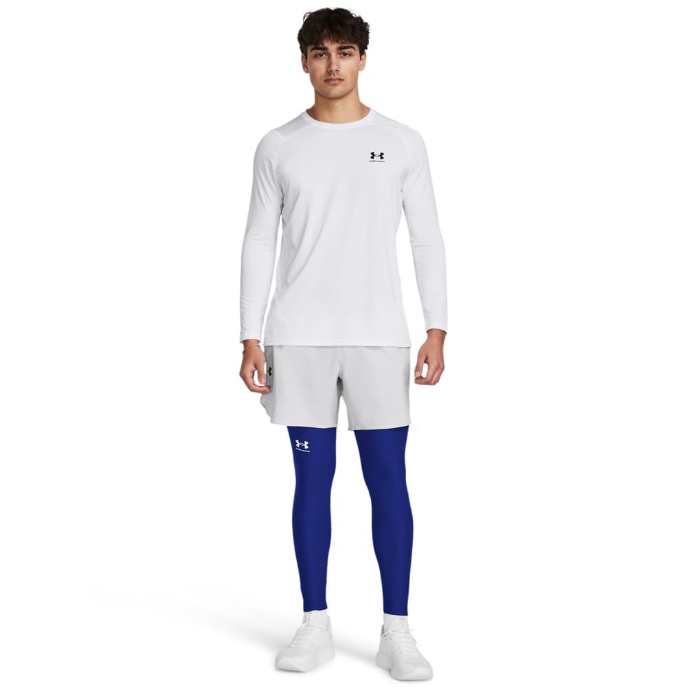 Under Armour Men's HeatGear Leggings, (400) Royal / / White, Small