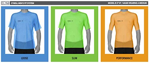 O'Neill Wetsuits UV Sun Protection Mens Basic Skins Tee Sun Shirt Rash Guard, Pacific, Medium