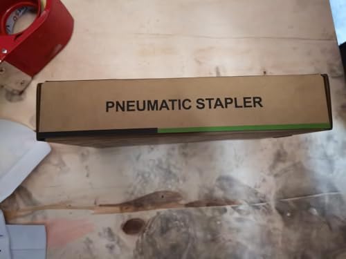 meite MT7116 Pneumatic Upholstery Stapler - 22 Gauge 71 Series 9MM (3/8-Inch) Crown 6-16MM (1/4-Inch to 5/8-Inch) Leg Length Fine Wire Stapler Air-Powered Furniture Stapler