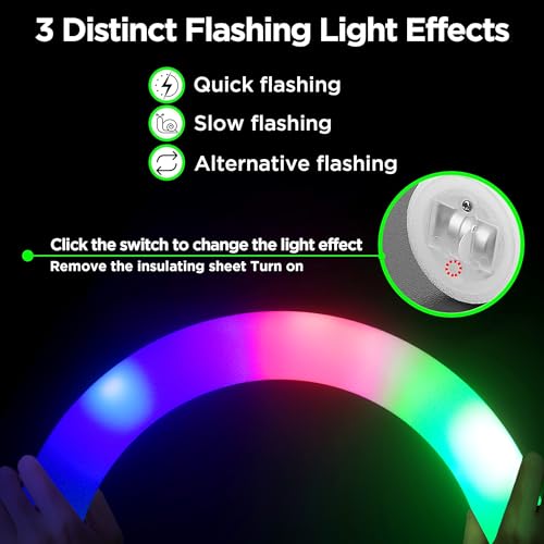 32 Pcs Foam Glow Sticks Bulk Party Pack, L16‘’Big Led Light Up Foam Sticks with 3 Flashing Effect, Glow in The Dark Party Supplies Favors for Wedding, Adults/Kids Birthday, Disco Dance Floor Party, DJ