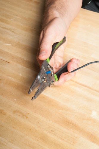 Greenlee 1955-SS Pro Stainless Wire Stripper, Cutter and Crimper Curve, 10-18AWG, 7.5-Inches