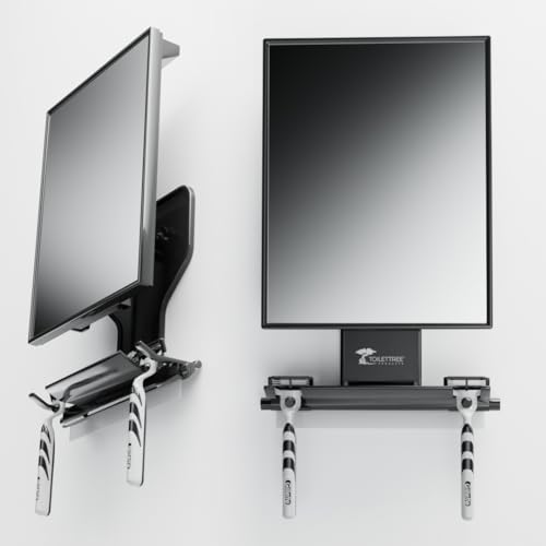 ToiletTree Products Ultimate Fogless Shower Bathroom Mirror, Bigger Reflective Surface & Thinner Frame, Squeegee Included, Black