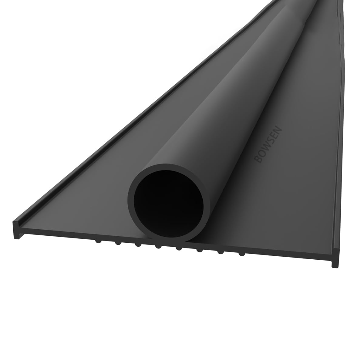 BOWSEN Garage Door Bottom Seals Weatherproof Weatherstrip Threshold Buffering Sealing High Performance EPDM Rubber Weather Resistance Gasket Black 1/4 Inch T-End,16ft Long