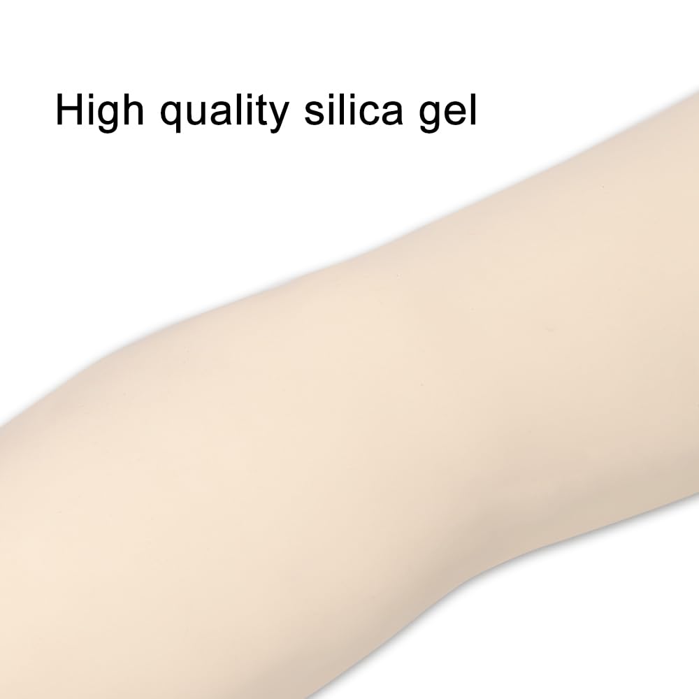 2 MM Professional Silicone Tattoo Practice Arm-Realistic Fake Skin,1:1 Simulation Arm, Store Decoration, for Tattoo Beginners And Artists(WHITE)