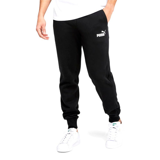PUMA Men's Essentials Fleece Sweatpants, Cotton Black Closed Leg Ah21, Medium