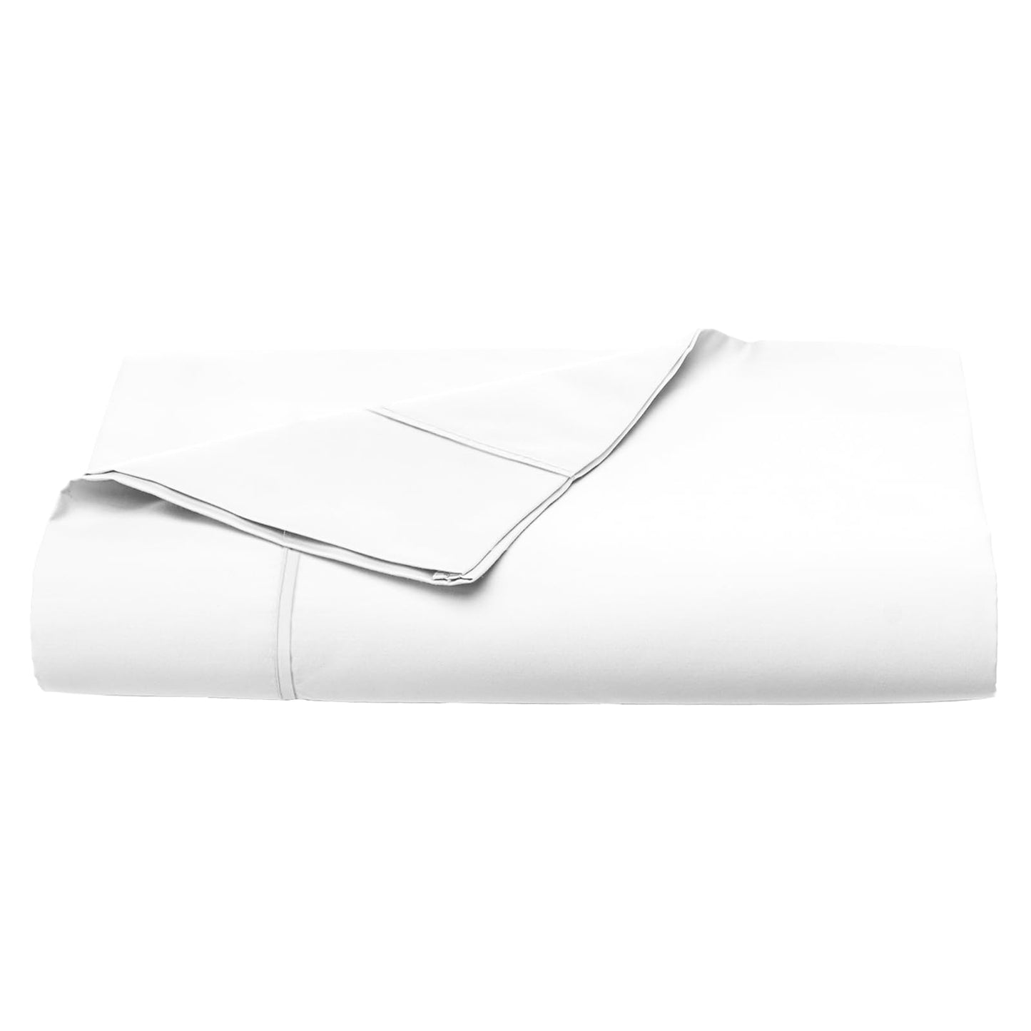 Pizuna Cotton King Size Flat Sheet White 1 PC, 400 Thread Count 100% Long Staple Combed Cotton Sateen Weave Soft King Flat Sheet (White King Flat Sheet Only)