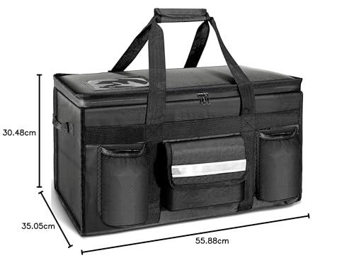 MyLifeUNIT 80 Cans Insulated Cooler Bag for Food & Pizza Delivery Bag Suitable for Car, Bike, Camping, Picnic, Beach
